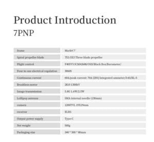 7-inch PNP traversal machine, wide X arm design Device Specifications