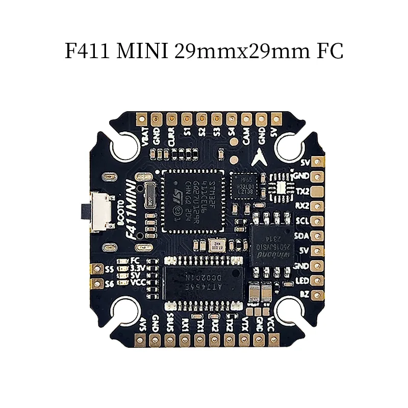 D-RC F411MINI Flight Controller OSD Barometer 2MB Black Box Crossing Aircraft Model FPV
