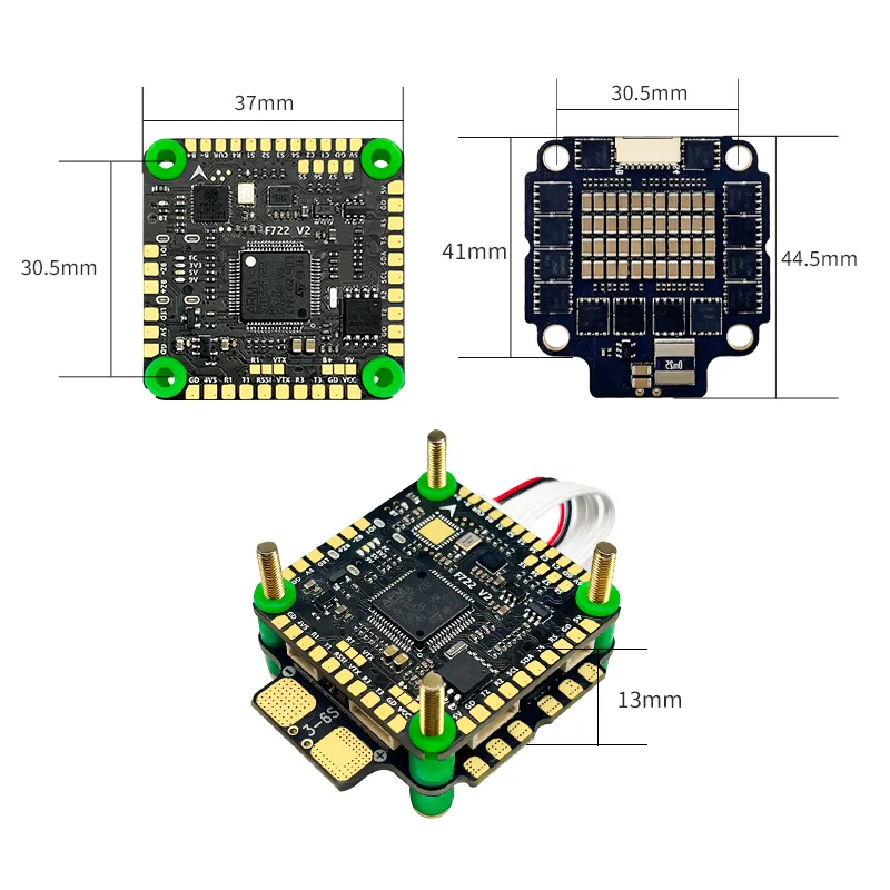 D-F760 Stack F722 V2 FC AM32 60A ESC 30X30mm for Racing Drone - fpvauto.com D-F760 Stack F722 V2 FC AM32 60A ESC 30X30mm for Racing Drone