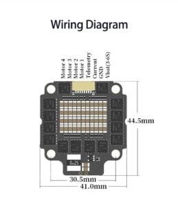 D-H760Stack H7DUAL FC AM32 60A ESC 30X30mm for Racing Drone 