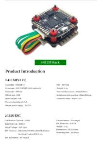 D-F41135 Stack F411MIN FC+2035S 35A 4in1 ESC