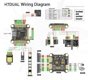 D-RC H743 flight controller MPU6000x1 BMI270x2 BMP280 BlackBox 128MB for Racing Drone 