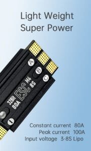 D-RC 80A 48K AM32 3-8S SINGLE ESC