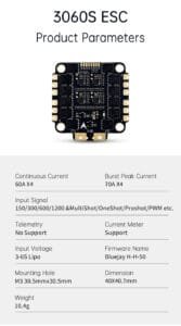 D-F460S V4 Stacd F405 V3 ICM42688 FC BLS 60A 4 in 1ESC 30x30mm 3-6S for FPV Freestyle Drone